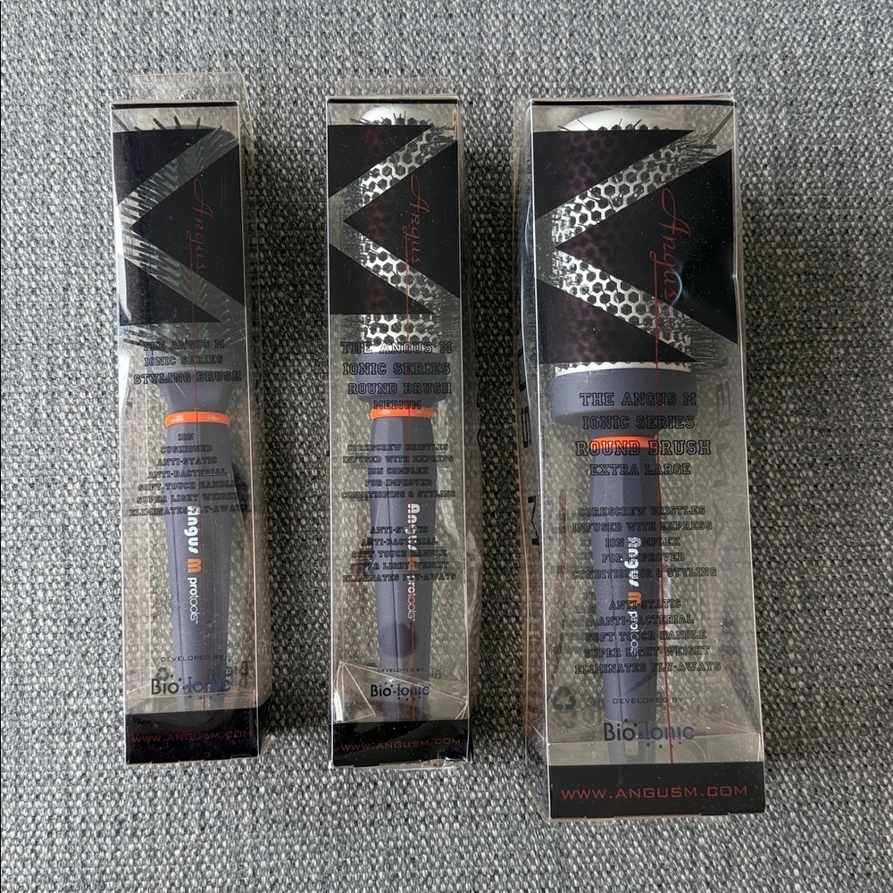 Paul Mitchell Express Ion Brush Bundle Angus M ProTools Bio Ionic 3pc Set NEW